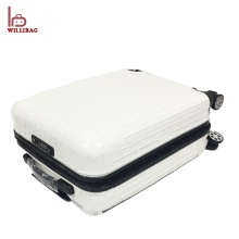 Custom logo wheels suitcase set trolley PC ABS suitcase